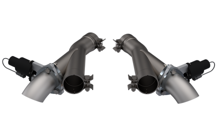 QTP 527112 Aggressor Cutout Pipes for 12-21 Jeep Grand Cherokee SRT8 6.4L, SRT 392, Trackhawk 6.2L, 18-24 Durango SRT 392, 2021 & 23-24 SRT Hellcat 6.2L HEMI