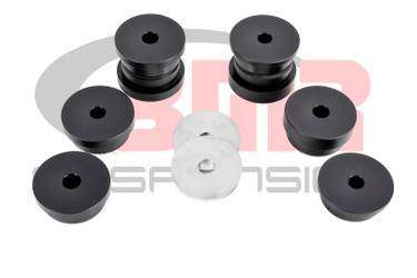 DISCONTINUED BMR 15-17 S550 Mustang Rear Cradle Bushing Kit (Delrin) - Black