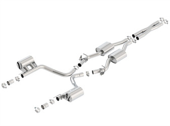 DISCONTINUED BORLA S-Type Cat-Back Exhaust System w/MDS Valves (2016-2017 5.7L Dodge Challenger RT)