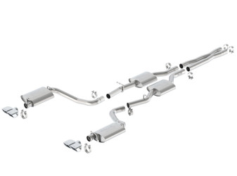 BORLA 140628 Cat-Back Exhaust ATAK for 15-23 Challenger R/T 5.7L VVT HEMI without Active Valves