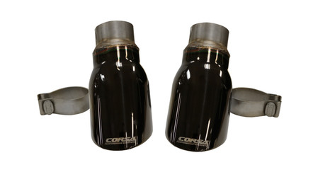 CORSA 14977BLK Pro-Series Tip Kit Black for 15-16 Charger Pursuit 5.7L VVT HEMI