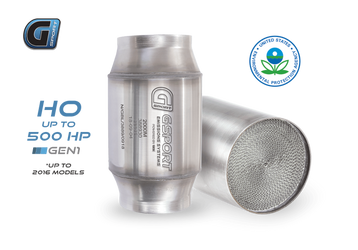 DISCONTINUED GESI G-Sport 300 CPSI EPA Approved 2.5in Inlet/Outlet x 4in Dia Body x 7in OAL Catalytic Converter - 50025
