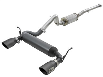 aFe Power 49-48062-B Rebel Series 2-1/2" Cat-Back Exhaust System Black Tips for 07-18 Jeep Wrangler JK 3.8/3.6L