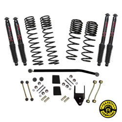 Skyjacker JL40RBPBLT 4" Dual Rate Long Travel Suspension Lift Kit with Black MAX Shocks for 18-26 Jeep Wrangler Unlimited JL 2.0/3.6L Rubicon