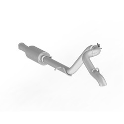 DISCONTINUED MBRP 2018 Jeep Wrangler JL 2.5in Single Rear Exit Cat Back Exhaust - T304