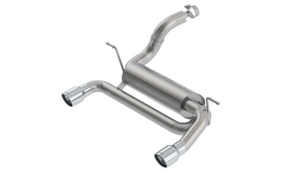 BORLA 11962 Axle-Back Exhaust System Touring Chrome Tips for 18-24 Jeep Wrangler JL 2.0L