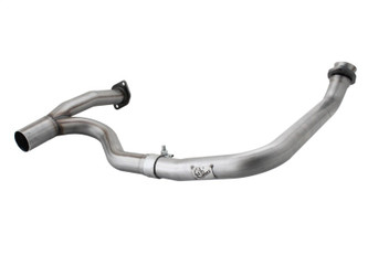 aFe Power Twisted Steel Y-Pipe 2" to 2-1/2" Stainless Steel Exhaust System for 12-18 Jeep Wrangler Unlimited JK 3.6L Automatic - 48-46208