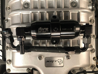 HHP Racing 88mm Billet Inline Fuel Filter Upgrade Kit for 15-Current Challenger & Charger SRT Hellcat with Returnless Fuel System