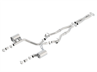 DISCONTINUED BORLA Atak Cat-Back Exhaust System w/MDS Simulators (2016-2017 5.7L Dodge Challenger RT) 