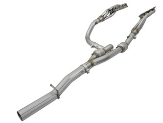 DISCONTINUED aFe Power Twisted Steel Long Tube Headers & Y-Pipe for 14-17 RAM 2500 6.4L - 48-42013-YC