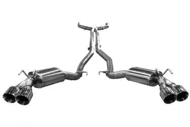DISCONTINUED ARH 2012+ Chevy Camaro ZL1/Z28/1LE 3in x 3in Catback w/ Polished SS Quad Tips (For Stock System) - CAZ28-14300SCBK