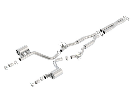 DISCONTINUED BORLA 140666 Cat-Back Exhaust System S-Type with Active Valves for 15-23 Charger SRT Hellcat