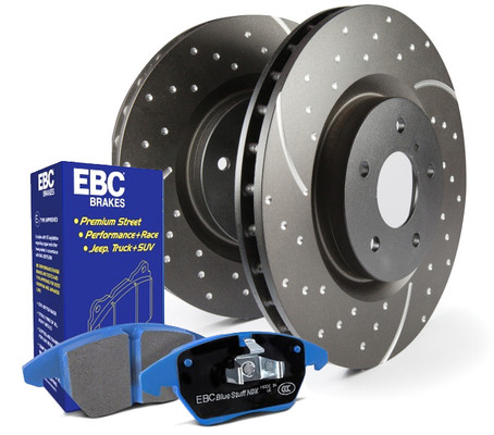 EBC S6KR1193 S6K Bluestuff Pad & GD Rotor Rear Kit for 12-21 Jeep Grand Cherokee SRT8, SRT 392, Trackhawk, 18-24 Durango SRT 392, 2021 & 23-26 SRT Hellcat