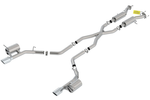 BORLA 140792 Cat-Back Exhaust ATAK Chrome Tips for 18-24 Durango SRT 392 6.4L HEMI