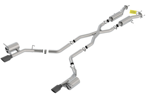 BORLA 140792BC Cat-Back Exhaust ATAK Black Chrome Tips for 18-24 Durango SRT 392 6.4L HEMI