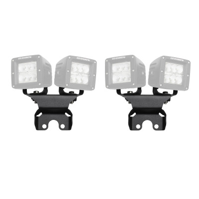 Go Rhino 599502T Rear Hardtop Cube Light Mounts for 18-25 Jeep Wrangler JL
