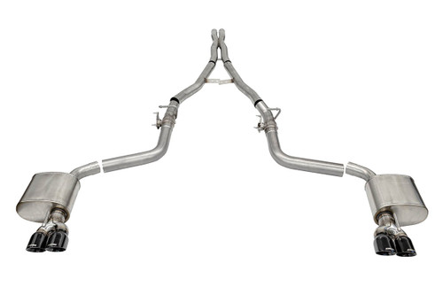 CORSA 21072BLK Xtreme Sound Level Valved Cat-Back Black Tips for