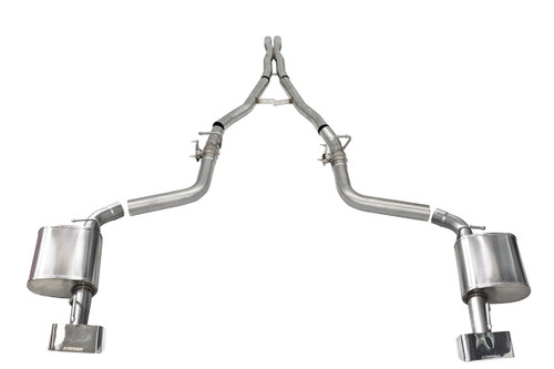 CORSA 21070BLK Xtreme Valved Cat-Back Twin Black Tips for 15-23