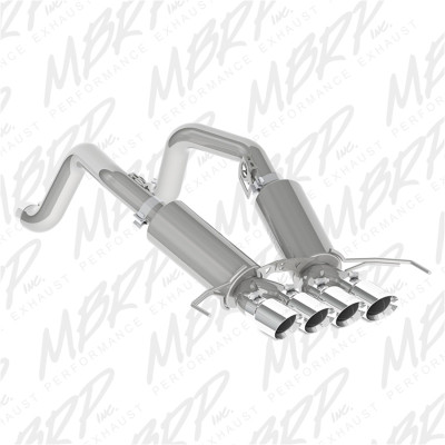 DISCONTINUED MBRP 14-19 Chevy Corvette V8 6.2L 3in T304 Dual Cat Back w/ 4in Quad Dual Wall Tips