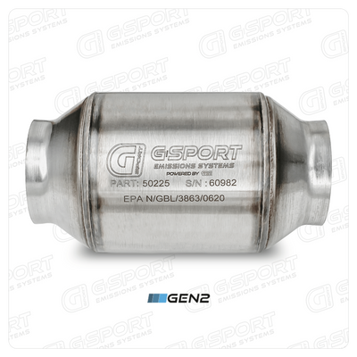 DISCONTINUED GESI G-Sport 400 CPSI GEN 2 EPA Approved 2.5in Inlet/Outlet Catalytic Converter - 50225