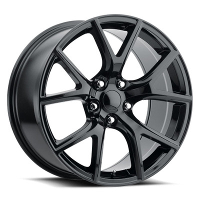 Factory Reproductions 75090355002 FR75 20x9 5x5 +34.7 Trackhawk Replica Wheel in Gloss Black Factory Reproductions 75090355002 FR75 20x9 5x5 +34.7 Trackhawk Replica Wheel in Gloss Black