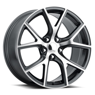 DISCONTINUED Factory Reproductions 75010505010 FR75 20x10 5x5 +50 Trackhawk Replica Wheel in Comp Grey Machine Face DISCONTINUED Factory Reproductions 75010505010 FR75 20x10 5x5 +50 Trackhawk Replica Wheel in Comp Grey Machine Face