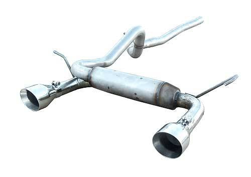 Pypes SJJ20SB Dual Exit Axle Back Exhaust Black for 07-18 Jeep