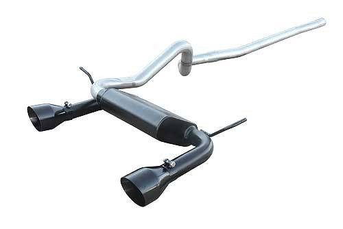 Pypes SJJ20SB Dual Exit Axle Back Exhaust Black for 07-18