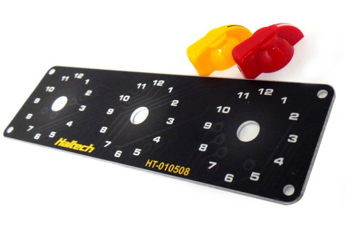 DISCONTINUED Haltech Triple Switch Panel Kit w/Yellow & Red Knobs