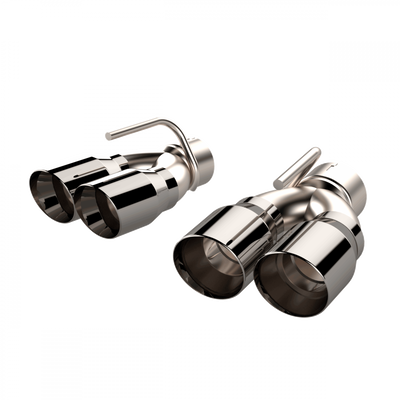 QTP 430115T Quad Tips Polished for 15-23 Challenger 6.2/6.4L HEMI with 430115