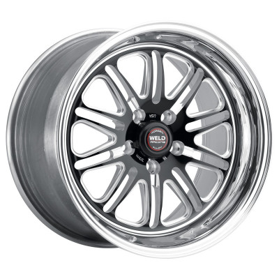 DISCONTINUED WELD Racing S72 RT-S 20x9 6.3" Backspace Black Center Front or Rear Wheel for 05-23 Challenger, Charger, Magnum & 300C SRT8, SRT & Hellcat - 72HB0090W63A