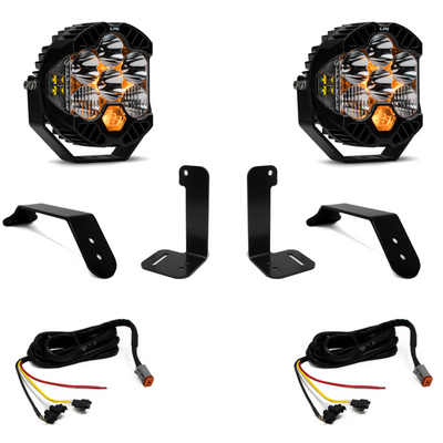 Baja Designs 447659UP LP6 Pro Bumper Light Kit Clear OE Aux Switch Controlled for 18-24 Jeep Wrangler JL & Gladiator JT