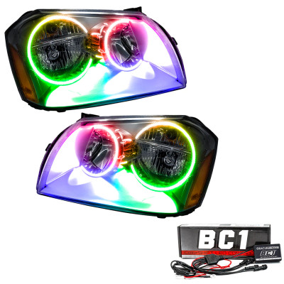 Oracle 7157-335 Pre-Assembled Halo Headlights Chrome ColorSHIFT with BC1 Controller for 05-07 Magnum