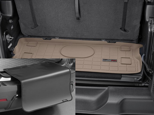 Vasca Per Baule WeatherTech CargoLiner Su Misura + Protezione Paraurti Per Jeep Wrangler Unlimited JL (2018-19) - Senza Subwoofer, Con Ganci Sedili - Nero