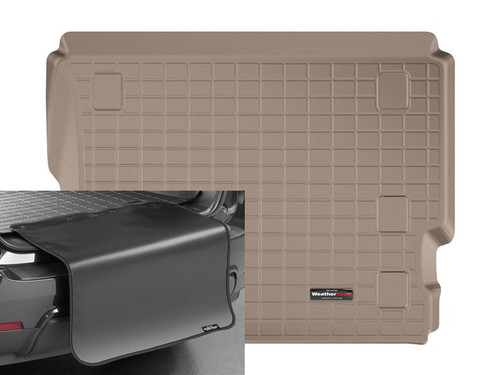WeatherTech 411171SK Cargo Liner Tan with Bumper Protector for 18-24 Jeep Wrangler Unlimited JL with Flat Load Floor without Subwoofer WeatherTech 411171SK Cargo Liner Tan with Bumper Protector for 18-24 Jeep Wrangler Unlimited JL with Flat Load Floor without Subwoofer