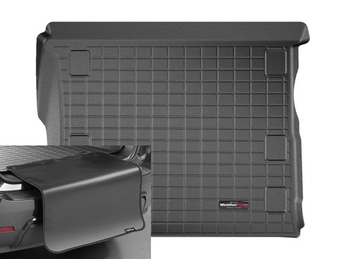 WeatherTech 401107SK Cargo Liner Black with Bumper Protector for 18-24 Jeep Wrangler Unlimited JL with Flat Load Floor & Subwoofer WeatherTech 401107SK Cargo Liner Black with Bumper Protector for 18-24 Jeep Wrangler Unlimited JL with Flat Load Floor & Subwoofer