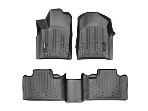 WeatherTech 448751-443242 Front & Rear FloorLiners Black for March & Later 2015 Jeep Grand Cherokee & Durango with 2nd Row Bench Seat
