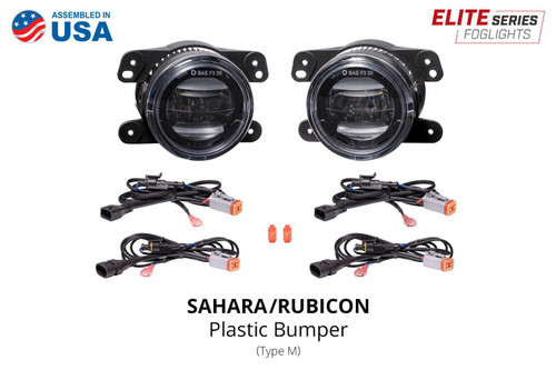 Diode Dynamics DD5131P Elite Series Fog Lamps Yellow for 07-18 Jeep Wrangler JK, 18-24 Wrangler JL Sahara, Rubicon, 20-24 Gladiator JT Overland & Rubicon Plastic Bumper Diode Dynamics DD5131P Elite Series Fog Lamps Yellow for 07-18 Jeep Wrangler JK, 18-24 Wrangler JL Sahara, Rubicon, 20-24 Gladiator JT Overland & Rubicon Plastic Bumper