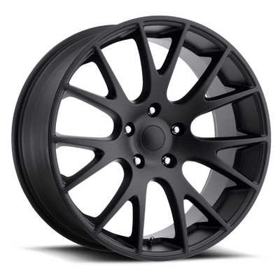 Factory Reproductions 70210255503 FR70 22x10 5x5.5 +25.4 RAM Truck Hellcat Replica Wheel in Satin Black Factory Reproductions 70210255503 FR70 22x10 5x5.5 +25.4 RAM Truck Hellcat Replica Wheel in Satin Black