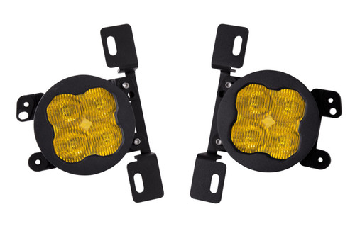 Diode Dynamics DD7053 SS3 Sport LED Amber Backlit Yellow SAE Fog Light Kit for 07-18 Jeep Wrangler JK, 18-24 Wrangler JL & 20-24 Gladiator JT with 10th Anniversary Metal Bumper