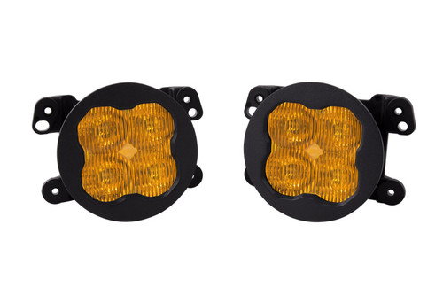 Diode Dynamics DD6689 SS3 Max LED Yellow SAE Fog Light Kit for 07-18 Jeep Wrangler JK, 18-24 Wrangler JL & 20-24 Gladiator JT with Plastic Bumper