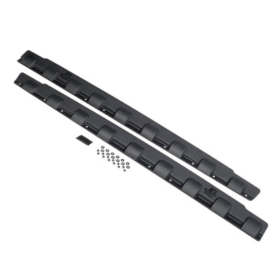 Rugged Ridge 11651.11 Body Armor Kit Rocker Side Panels Matte Black for 07-18 Jeep Wrangler JK 2-Door