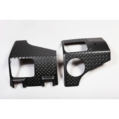 Rugged Ridge 11651.01 Corner Guards Black Diamond Plate for 07-18 Jeep Wrangler Unlimited JK