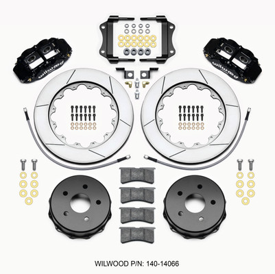 Wilwood 140-14066 Superlite 4R Rear Big Brake Kit 14" Slotted Rotors Black Calipers for 07-18 Jeep Wrangler JK