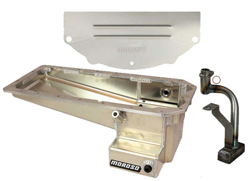 Moroso 11 Quart Front Sump Oil Pan, Oil Pump Pickup & Dust Shield for 15-23 Challenger & Charger SRT Hellcat 6.2L HEMI Moroso 11 Quart Front Sump Oil Pan, Oil Pump Pickup & Dust Shield for 15-23 Challenger & Charger SRT Hellcat 6.2L HEMI