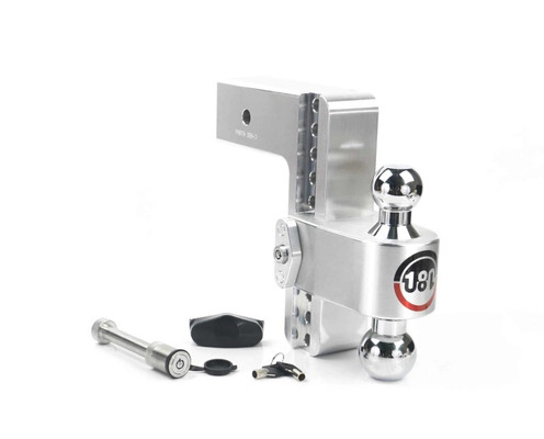 Weigh Safe CTB8-3-KA 180 Hitch 3" Receiver 8" Drop Chrome-Plated Balls & Keyed Alike Hitch Locking Pin