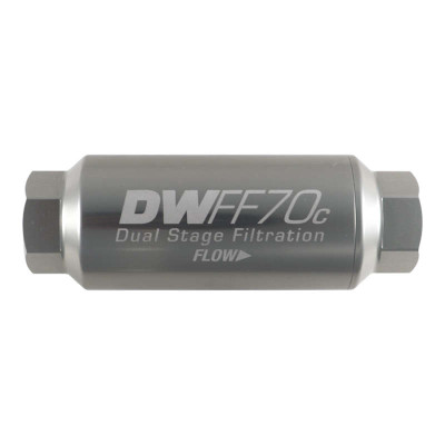 DeatschWerks 8-03-70C-010K 10AN Female 10 Micron 70mm Compact In-Line Fuel Filter