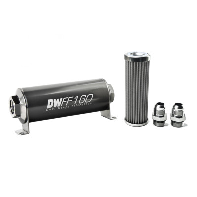 DeatschWerks 8-03-160-040K-10 10AN 40 Micron 160mm Inline Fuel Filter Kit