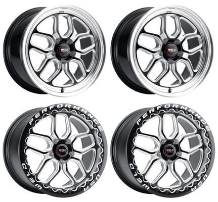 WELD Racing Laguna Gloss Black Milled Wheel Drag Pack for 05-23 Challenger, Charger, Magnum & 300 WELD Racing Laguna Gloss Black Milled Wheel Drag Pack for 05-23 Challenger, Charger, Magnum & 300