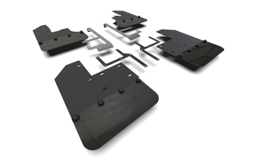 Rally Armor MF104-BLK-MBK Black Mud Flaps Metallic Black Logo for 20-24 Jeep Gladiator JT Rubicon & Mojave